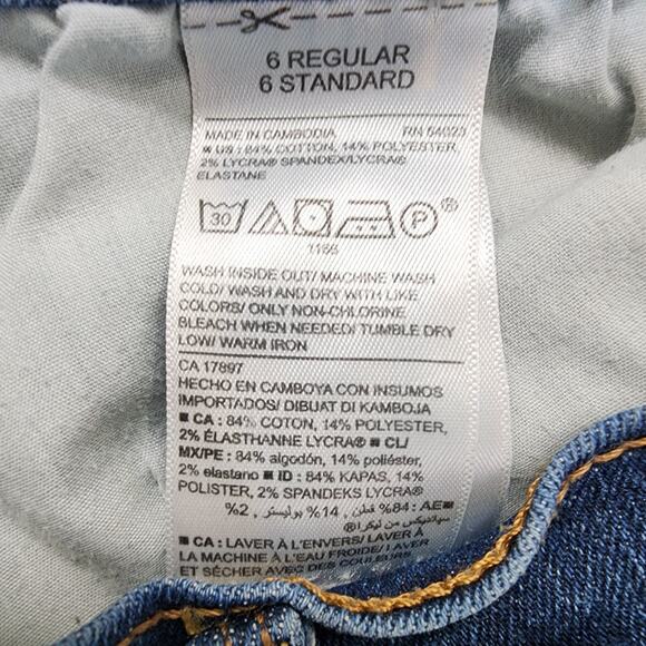 Old Navy Jeans Womesn 6 Blue Dark Wash Curvy Mid Rise Skinny Ankle Stretch Denim - Picture 5 of 12